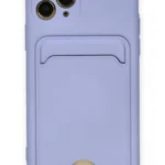 Uray store Apple iPhone 11 Pro Kılıf Kelvin Kartvizitli Silikon - Lila