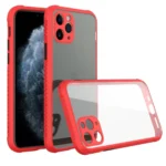 Uray store Apple iPhone 11 Pro Kılıf Miami Şeffaf Silikon - Kırmızı