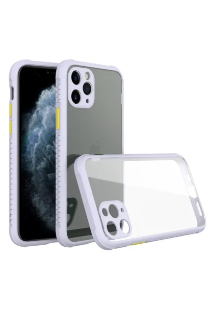 Uray store Apple iPhone 11 Pro Kılıf Miami Şeffaf Silikon - Lila