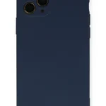 Uray store Apple iPhone 11 Pro Kılıf Nano içi Kadife Silikon - Lacivert