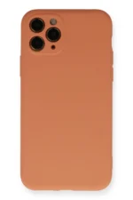 Uray store Apple iPhone 11 Pro Kılıf Nano içi Kadife Silikon - Mat Turuncu