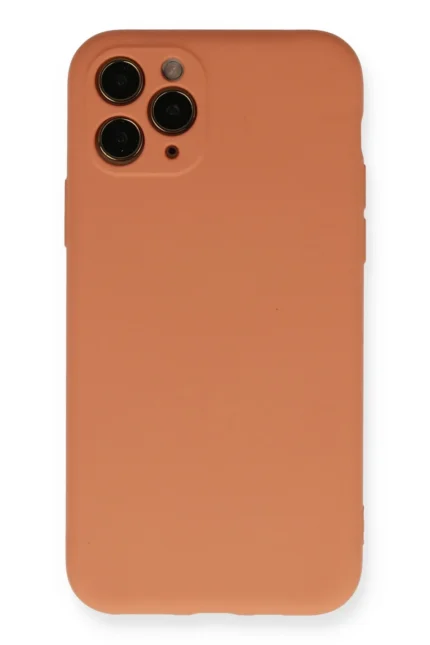 Uray store Apple iPhone 11 Pro Kılıf Nano içi Kadife Silikon - Mat Turuncu