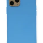 Uray store Apple iPhone 11 Pro Kılıf Nano içi Kadife Silikon - Mavi