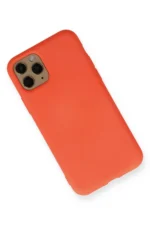 Uray store Apple iPhone 11 Pro Kılıf Nano içi Kadife Silikon - Turuncu - Görsel 2