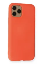 Uray store Apple iPhone 11 Pro Kılıf Nano içi Kadife Silikon - Turuncu - Görsel 3