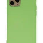 Uray store Apple iPhone 11 Pro Kılıf Nano içi Kadife Silikon - Yeşil