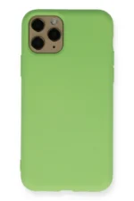 Uray store Apple iPhone 11 Pro Kılıf Nano içi Kadife Silikon - Yeşil