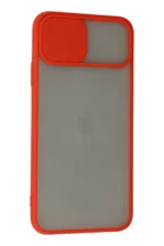 Uray store Apple iPhone 11 Pro Kılıf Palm Buzlu Kamera Sürgülü Silikon - Kırmızı - Görsel 3