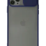 Uray store Apple iPhone 11 Pro Kılıf Palm Buzlu Kamera Sürgülü Silikon - Lacivert