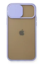 Uray store Apple iPhone 11 Pro Kılıf Palm Buzlu Kamera Sürgülü Silikon - Lila - Görsel 2