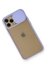 Uray store Apple iPhone 11 Pro Kılıf Palm Buzlu Kamera Sürgülü Silikon - Lila - Görsel 3