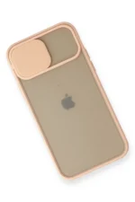 Uray store Apple iPhone 11 Pro Kılıf Palm Buzlu Kamera Sürgülü Silikon - Pembe - Görsel 3