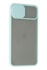 Uray store Apple iPhone 11 Pro Kılıf Palm Buzlu Kamera Sürgülü Silikon - Turkuaz - Görsel 3