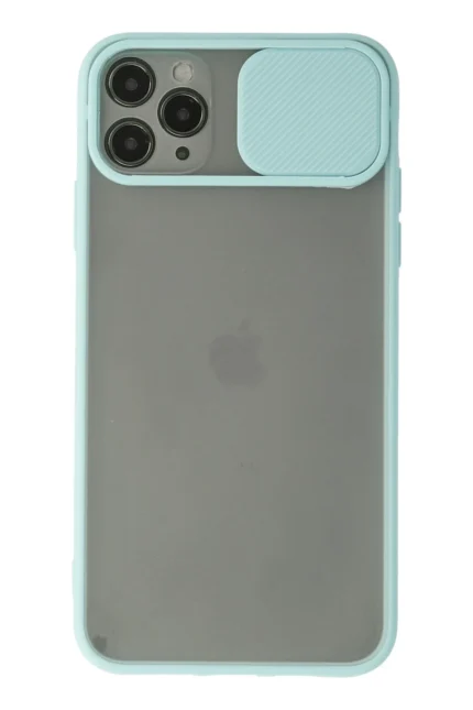 Uray store Apple iPhone 11 Pro Kılıf Palm Buzlu Kamera Sürgülü Silikon - Turkuaz