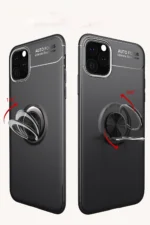 Uray store Apple iPhone 11 Pro Kılıf Range Yüzüklü Silikon - Siyah - Görsel 2