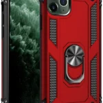 Uray store Apple iPhone 11 Pro Kılıf Sofya Yüzüklü Silikon Kapak - Kırmızı