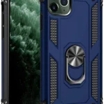 Uray store Apple iPhone 11 Pro Kılıf Sofya Yüzüklü Silikon Kapak - Lacivert