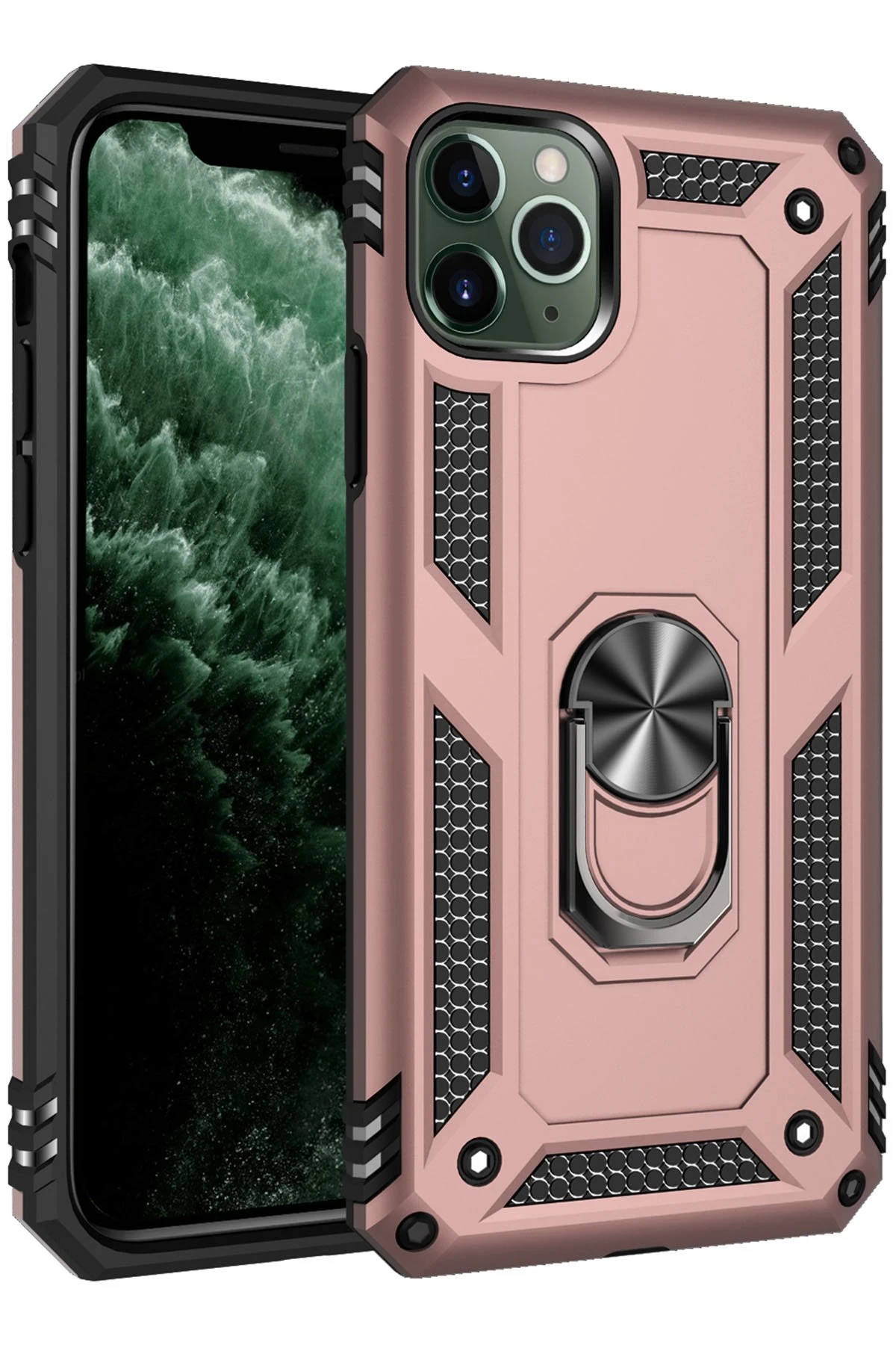 newface-iphone-11-pro-kilif-sofya-yuzuklu-silikon-kapak-rose-default Uray store Apple iPhone 11 Pro Kılıf Sofya Yüzüklü Silikon Kapak - Rose - Görsel 1