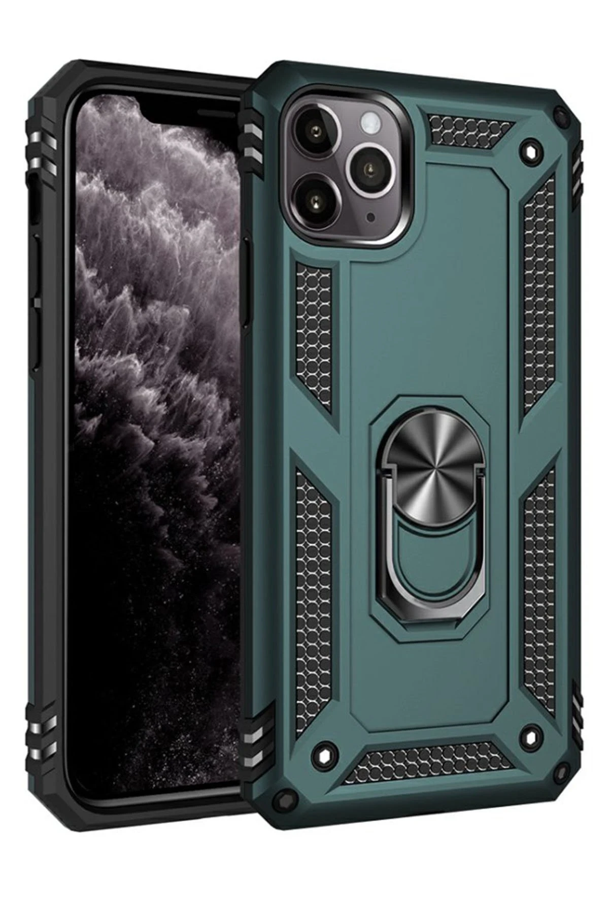 newface-iphone-11-pro-kilif-sofya-yuzuklu-silikon-kapak-yesil-default Uray store Apple iPhone 11 Pro Kılıf Sofya Yüzüklü Silikon Kapak - Yeşil - Görsel 1