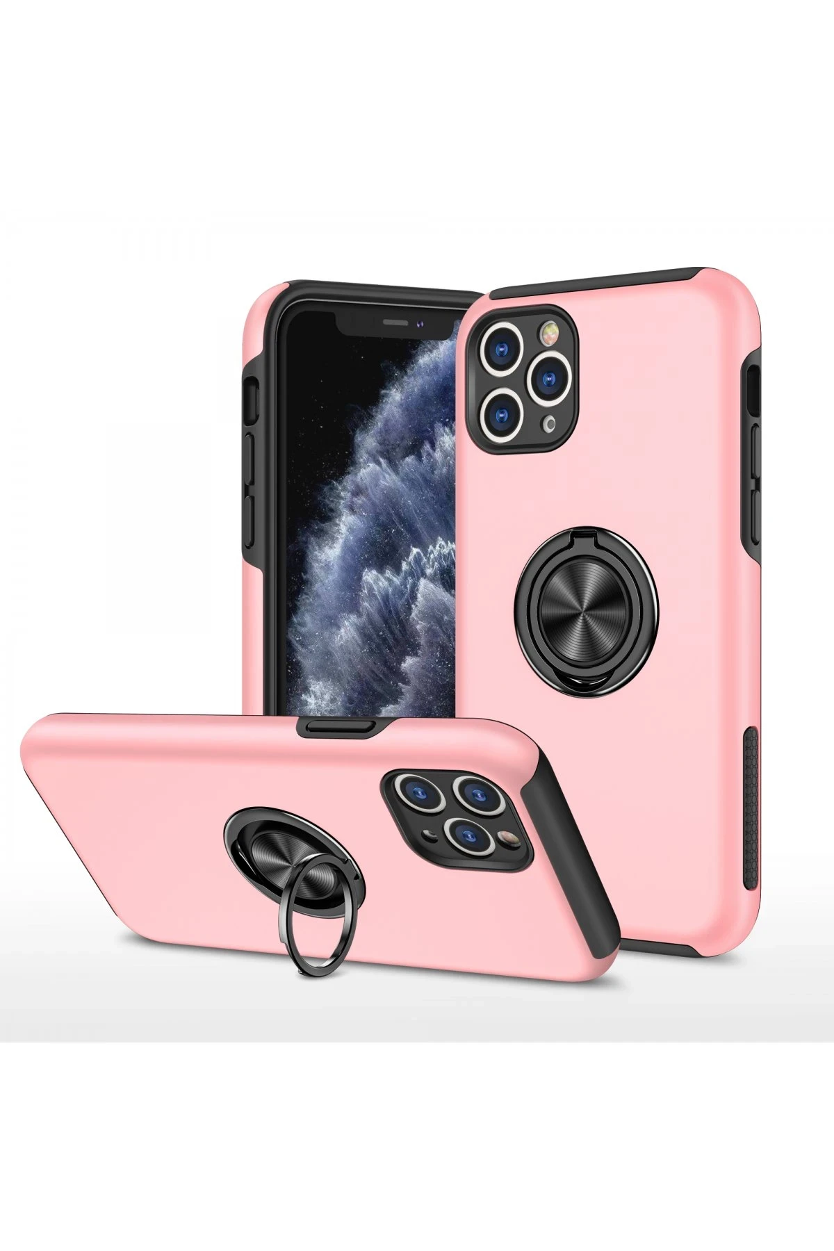 newface-iphone-11-pro-max-kilif-elit-yuzuklu-kapak-pembe-default Uray store Apple iPhone 11 Pro Max Kılıf Elit Yüzüklü Kapak - Pembe - Görsel 1