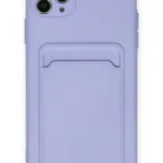 Uray store Apple iPhone 11 Pro Max Kılıf Kelvin Kartvizitli Silikon - Lila