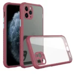 Uray store Apple iPhone 11 Pro Max Kılıf Miami Şeffaf Silikon - Fuşya