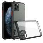 Uray store Apple iPhone 11 Pro Max Kılıf Miami Şeffaf Silikon - Siyah