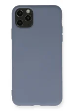 Uray store Apple iPhone 11 Pro Max Kılıf Nano içi Kadife Silikon - Gri