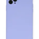Uray store Apple iPhone 11 Pro Max Kılıf Nano içi Kadife Silikon - Lila