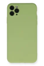 Uray store Apple iPhone 11 Pro Max Kılıf Nano içi Kadife Silikon- Yeşil