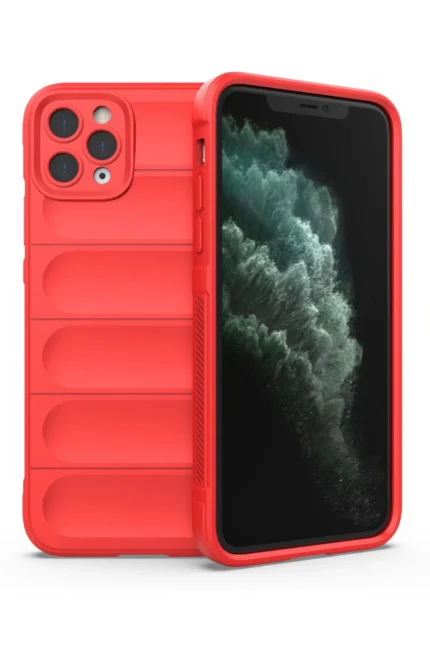 Uray store Apple iPhone 11 Pro Max Kılıf Optimum Silikon - Kırmızı