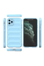 Uray store Apple iPhone 11 Pro Max Kılıf Optimum Silikon - Sky Blue - Görsel 3