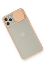 Uray store Apple iPhone 11 Pro Max Kılıf Palm Buzlu Kamera Sürgülü Silikon - Pembe - Görsel 3