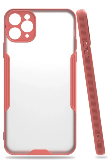 Uray store Apple iPhone 11 Pro Max Kılıf Platin Silikon - Pembe