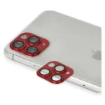 Uray store Apple iPhone 11 Pro Max Pers Alüminyum Kamera Lens - Kırmızı