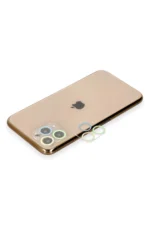 Uray store Apple iPhone 11 Pro Max Renkli Kamera Lens Koruma Cam - Yeşil-Sarı