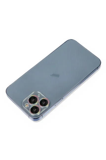 Uray store Apple iPhone 11 Pro Max Shine Kamera Lens Koruma Cam - Rainbow