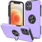 Uray store Apple iPhone 12 Kılıf Elit Yüzüklü Kapak - Mor