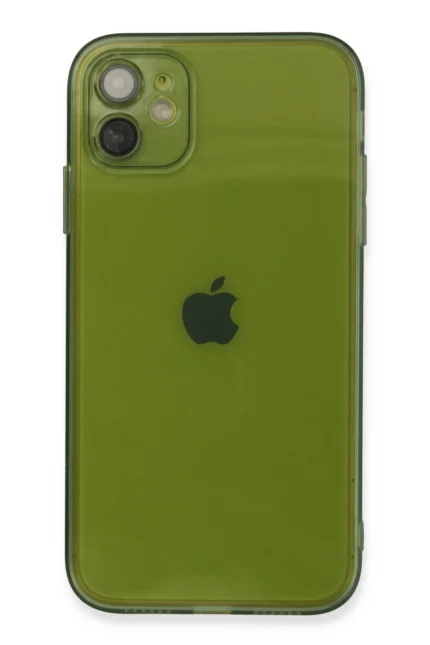 Uray store Apple iPhone 12 Kılıf Fly Lens Silikon - Yeşil