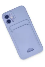 Uray store Apple iPhone 12 Kılıf Kelvin Kartvizitli Silikon - Lila - Görsel 3