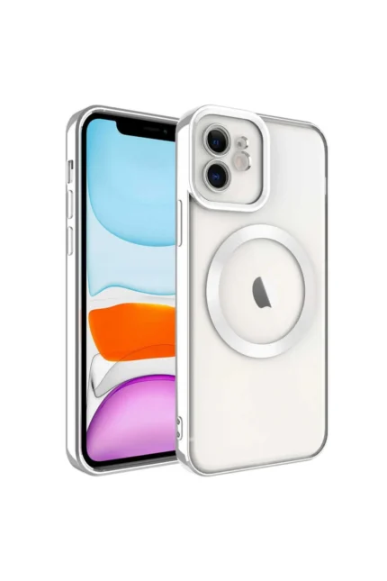 Uray store Apple iPhone 12 Kılıf Kross Magneticsafe Kapak - Titan Gri