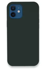 Uray store Apple iPhone 12 Kılıf Lansman Legant Silikon - Koyu Yeşil