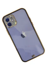 Uray store Apple iPhone 12 Kılıf Liva Taşlı Silikon - Siyah - Görsel 2