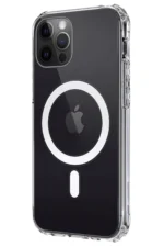 Uray store Apple iPhone 12 Kılıf Magneticsafe Şeffaf Silikon - Şeffaf - Görsel 2