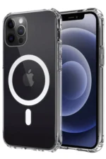 Uray store Apple iPhone 12 Kılıf Magneticsafe Şeffaf Silikon - Şeffaf