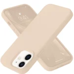 Uray store Apple iPhone 12 Kılıf Nano içi Kadife Silikon - Pudra