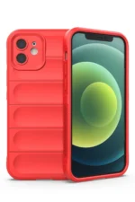 Uray store Apple iPhone 12 Kılıf Optimum Silikon - Kırmızı