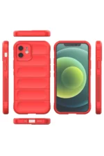 Uray store Apple iPhone 12 Kılıf Optimum Silikon - Kırmızı - Görsel 3