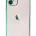 Uray store Apple iPhone 12 Kılıf Razer Lensli Silikon - Yeşil
