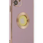 Uray store Apple iPhone 12 Kılıf Store Silikon - Mor